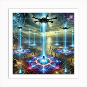 A Vivid Depiction Of The Dimensional Relay Ability Art Print