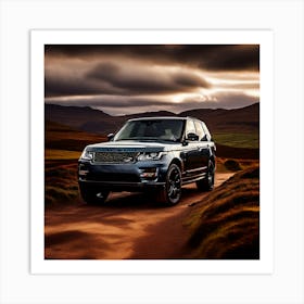 Range Rover Car Automobile Vehicle Automotive British Brand Logo Iconic Quality Reliable (2) Art Print