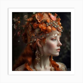 Woman With Red Hair Art Print