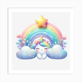 Cute Unicorn Art Print