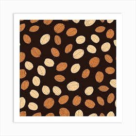 Nut Pattern Art Print Art Print