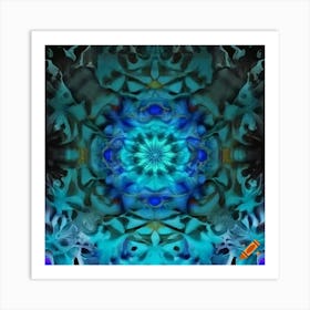 Blue Mandala Art Print