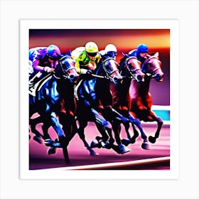 Horse Race 14 Art Print