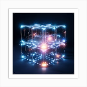 Cubes Of Light Art Print