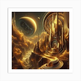 Futuristic City 176 Art Print