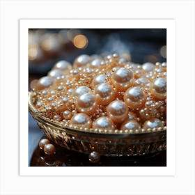 Pearls In A Bowl Art Print
