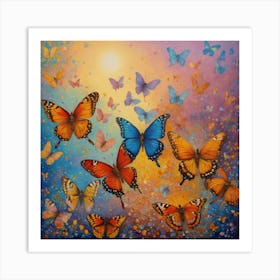 Lots of butterflies 3 Art Print