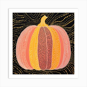 Yayoi Kusama Inspired Pumpkin Pink And Orange 8 Art Print