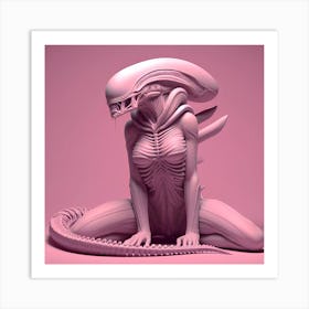Alien Portrait Pink 11 Art Print