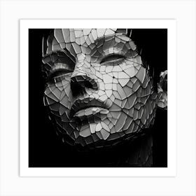 Shattered Face 3 Art Print