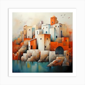 Palazzo Dreams: Watercolour Whispers Art Print