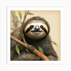 Sloth 54 Art Print