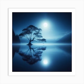 Lone Tree In Water Art Print