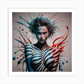 Zebra Painting 2 Art Print