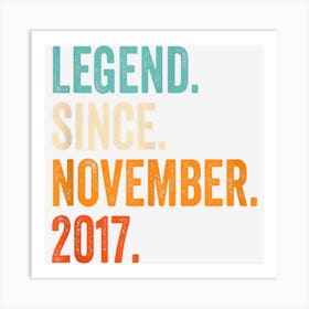 Legend Since November 2017 5th Birthday Art Print