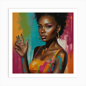 'Afro Girl' 1 Art Print