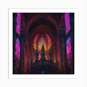 Stained Glass Cathedral Art Print