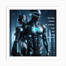 Futuristic Man And Woman 5 Art Print