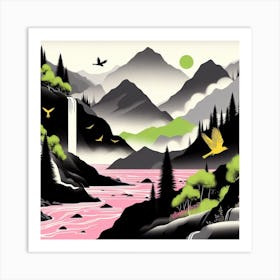 Japanese Landscape Art Print