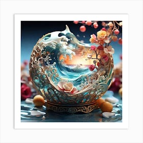 Azure Wave Art Print