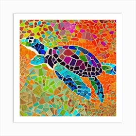 Mosaic Turtle Art Print