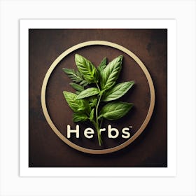 Herbs Logo 4 Art Print