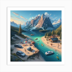 Lake In The Mountains Made By SmilyBOo Art Print