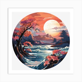 Asian Sunset Art Print