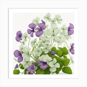 Violas myluckycharm Art Print