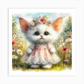 Kitty In The Meadow Art Print