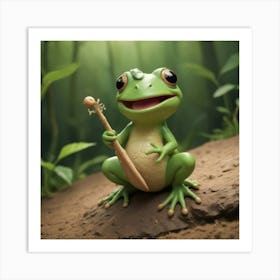 Funny Frog 2 Art Print