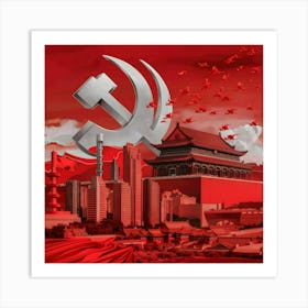 Red Dynasty Art Print