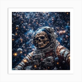 Space Skull Art Print