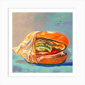 Cheeseburger Square Art Print
