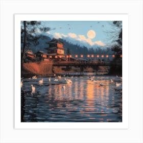 長閑な秋の夜、南木曽村 Peaceful Automn Evening In Nagiso Village (IX) Art Print