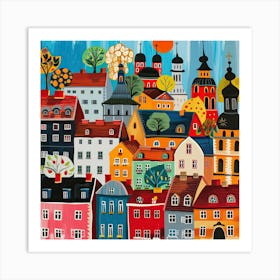 Kids Travel Illustration Warsaw 3 Art Print