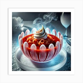 A Futuristic Dish Called Kimchi Gazpacho, Elegantl Art Print