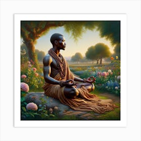 Meditating Man 1 Art Print