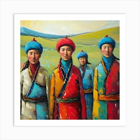 Tibetan People Art Print