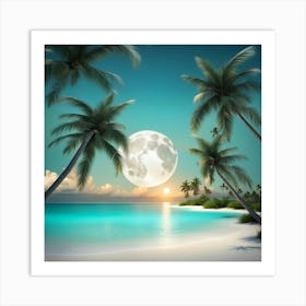 Turquoise Beach Art Print