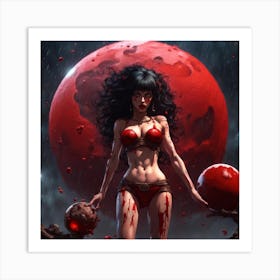 Red Moon Art Print