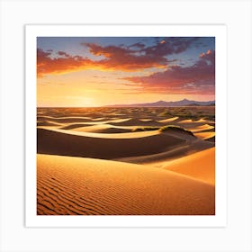 Sunset In The Dunes Art Print