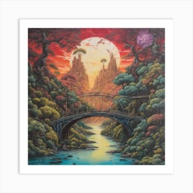 Bridge Over The River Art Print