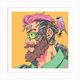 Cyborg Man Art Print