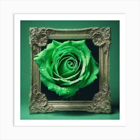 Green Rose 5 Art Print