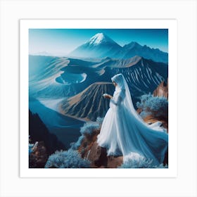 Muslim Bride In The Mountains 2 Art Print