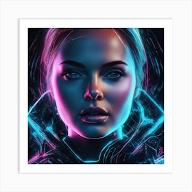 Cyborg Girl Art Print