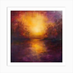 Sunset Over The Water 8 Art Print