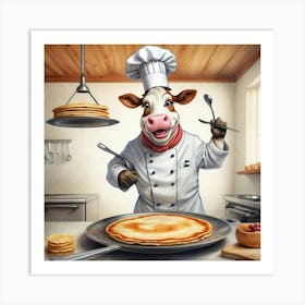 Chef Cow 14 Art Print