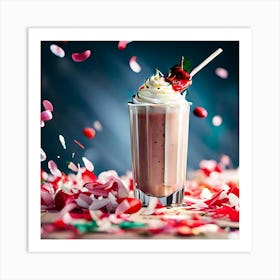 Valentine'S Day Milkshake 1 Art Print